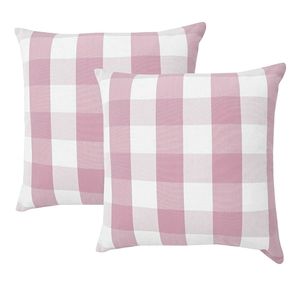 Two Decorative Throw Pillows Buffalo Plaid